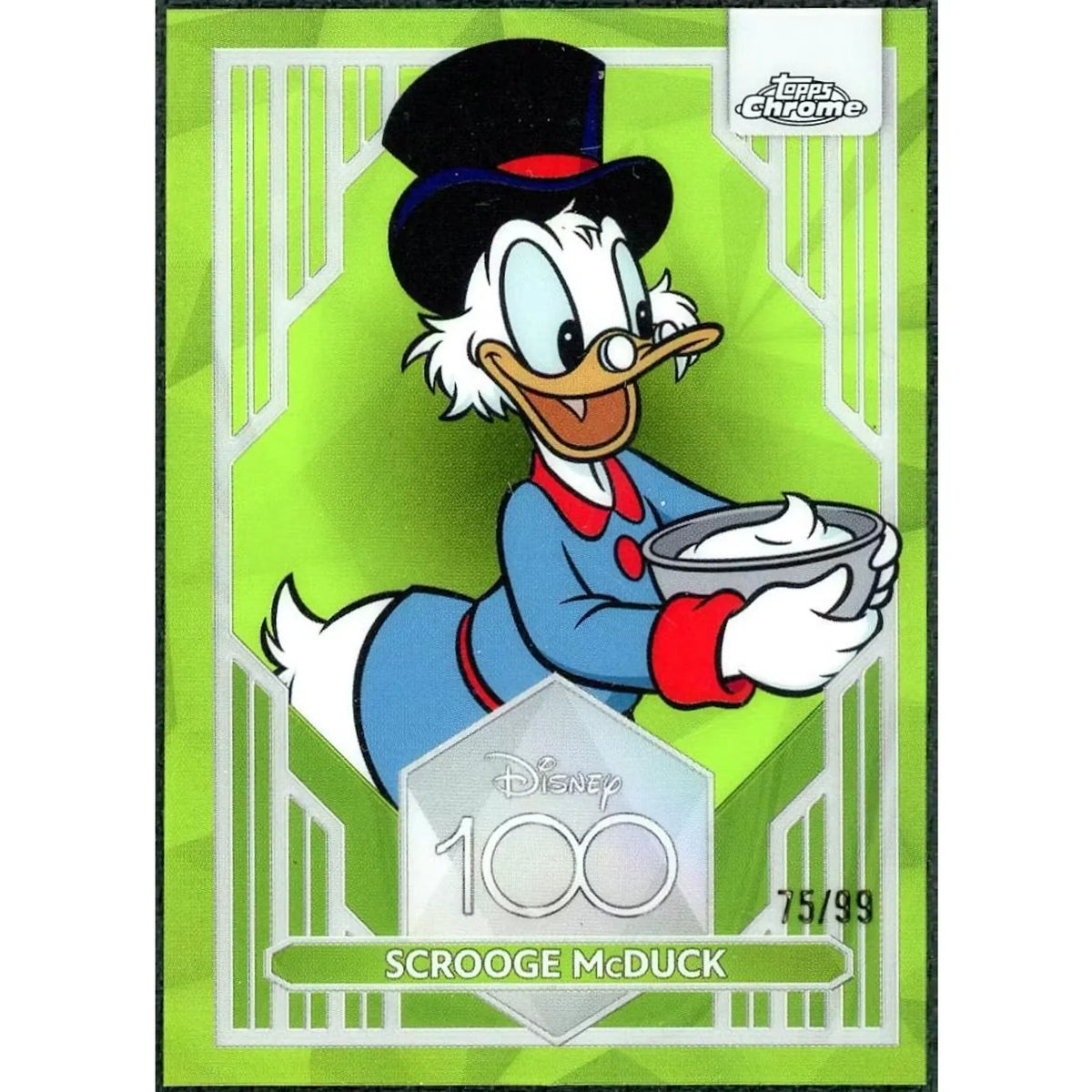 Scrooge McDuck 2023 Topps Disney100 Chrome Card | Green/99 #87 | P6577684