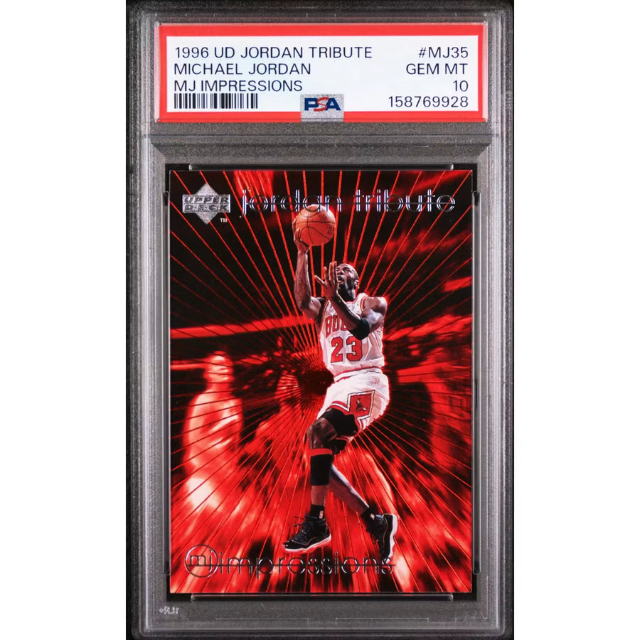 Michael Jordan 1996 Upper Deck Jordan Tribute MJ Impressions #MJ35 | PSA 10 | P6577766