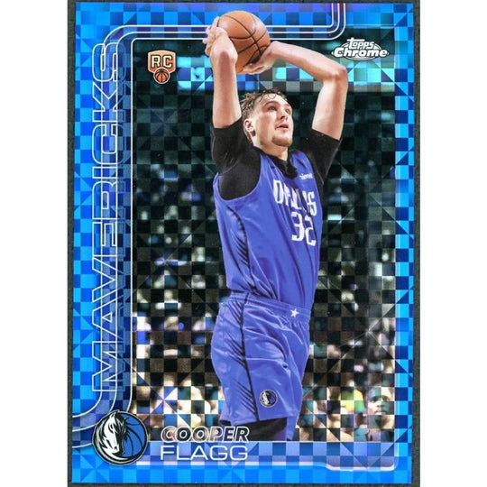 Cooper Flagg 2025-26 Topps Chrome Rookie Card | Blue X-Fractor #251 | P6577775