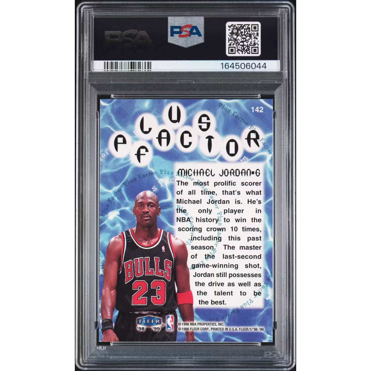Michael Jordan 1998 Fleer Tradition #142 | PSA 9 | P6577781
