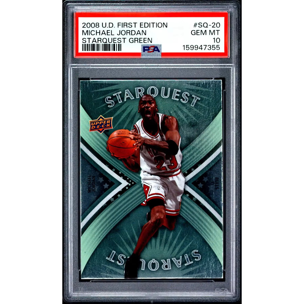 Michael Jordan 2008 Upper Deck Starquest Green #SQ-20 | PSA 10 | P6577782