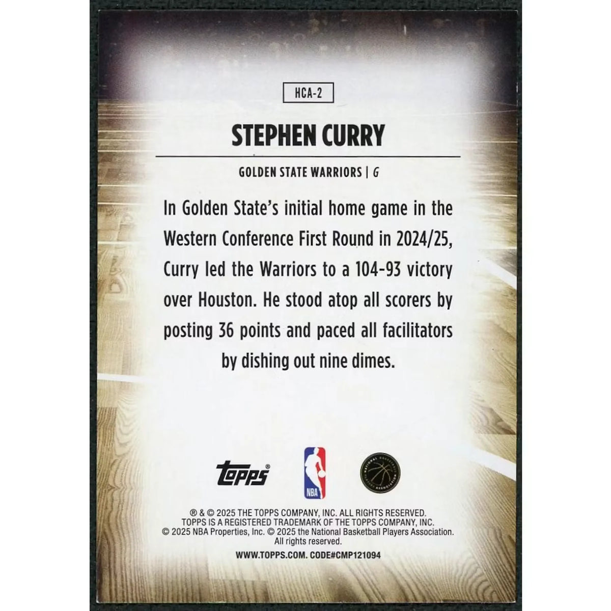 Stephen Curry 2025-26 Topps Home Court Advantage #HCA-2 | P6577835