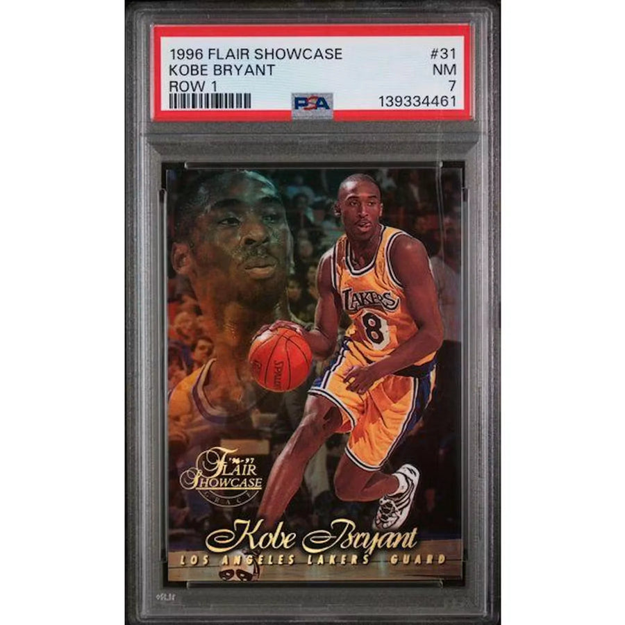 Kobe Bryant 1996 Flair Showcase Row 1 Rookie Card #31 | PSA 7 | P6577871