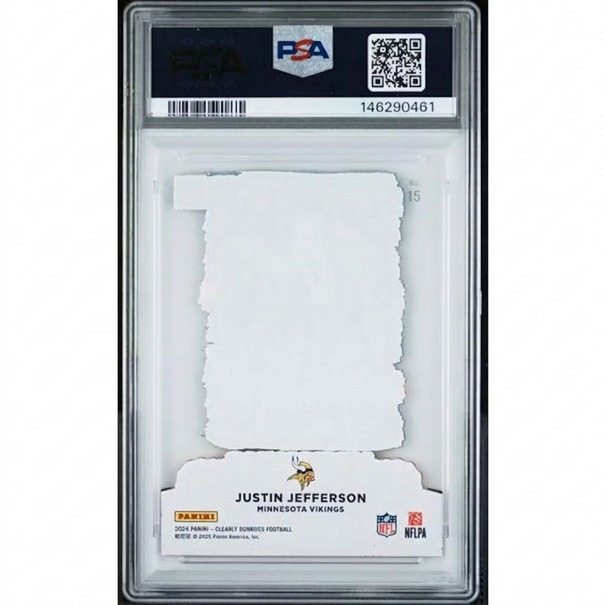 Justin Jefferson 2024 Panini Clearly Donruss Uptowns #15 | PSA 9 | P6577974