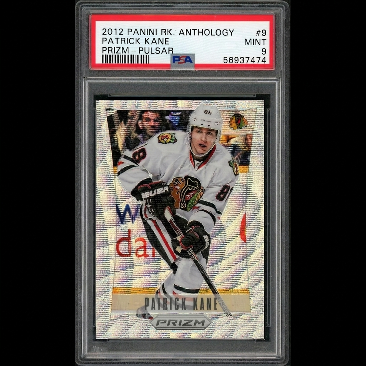 Patrick Kane 2012 Panini Rookie Anthology Prizm Pulsar #9 | PSA 9 | P6578007
