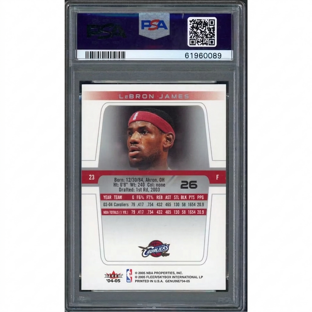 LeBron James 2004 Fleer Genuine Card #26 | PSA 10 | P6578009