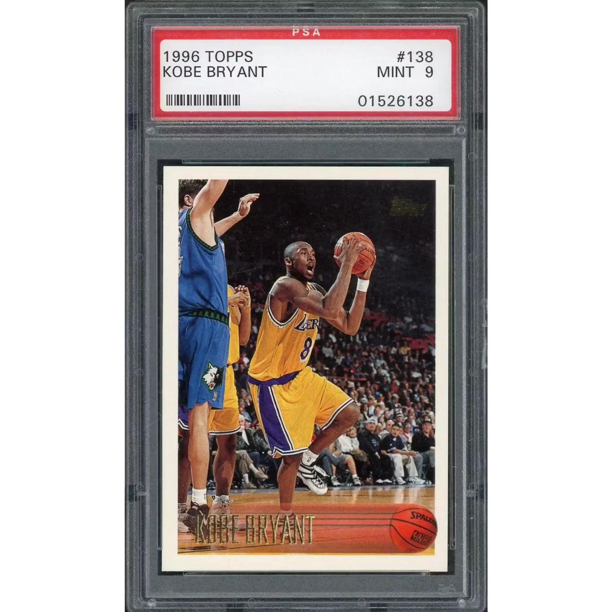1996 Topps Kobe Bryant Rookie #138 PSA 9 - D4 | P6578010