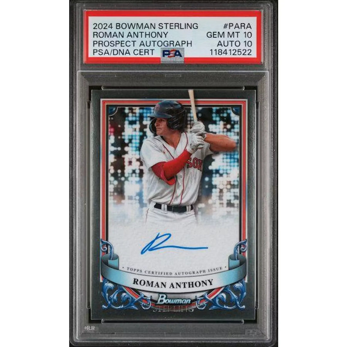 Roman Anthony Signed 2024 Bowman Sterling Prospect Card | PSA 10 | P6578133