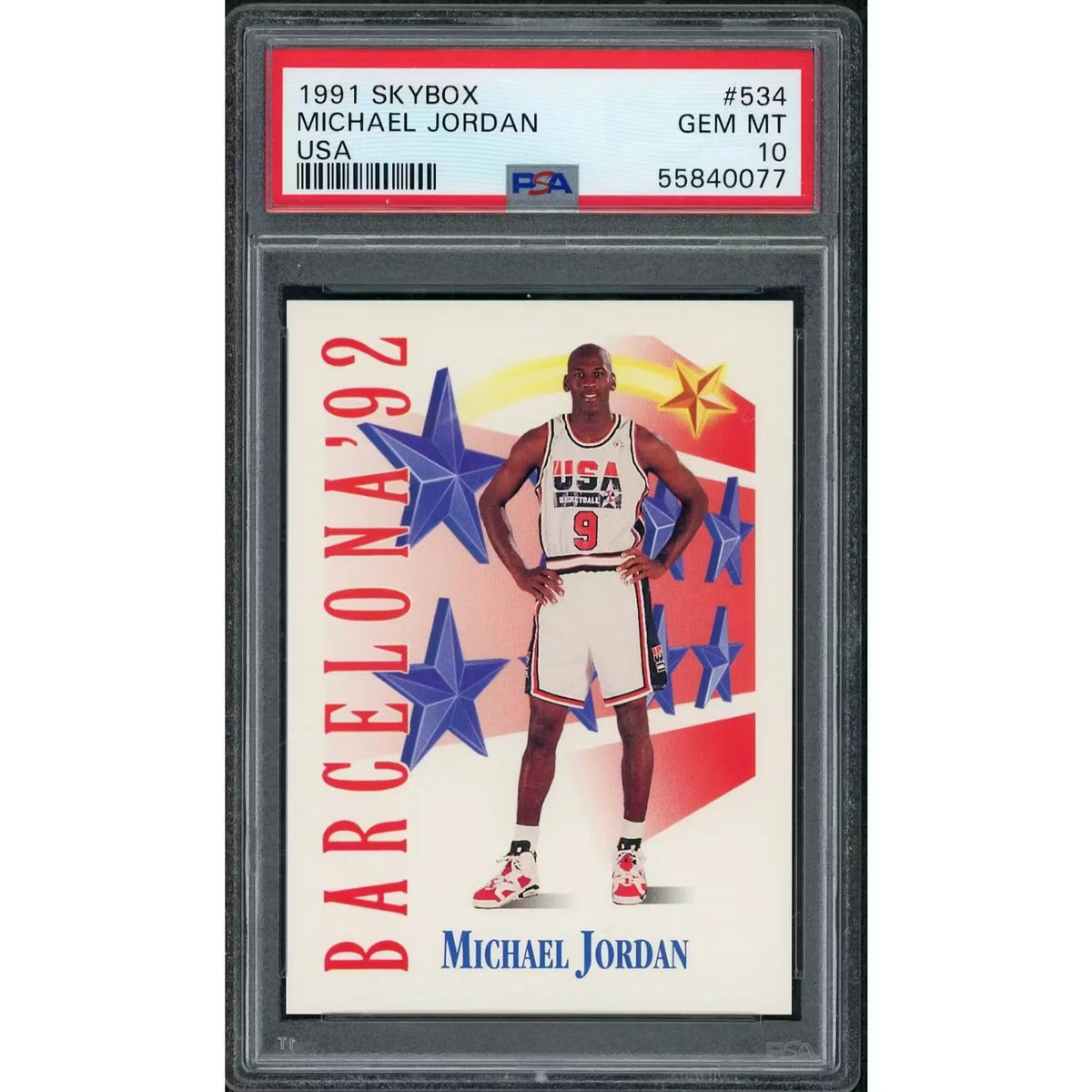 1991 Skybox Michael Jordan USA #534 | PSA 10 | P6578169