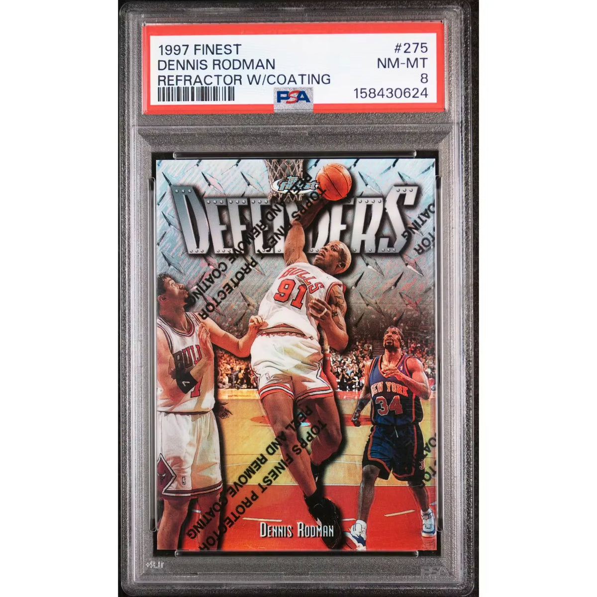 Dennis Rodman 1997 Finest Refractor #275 | PSA 8 | P6578267