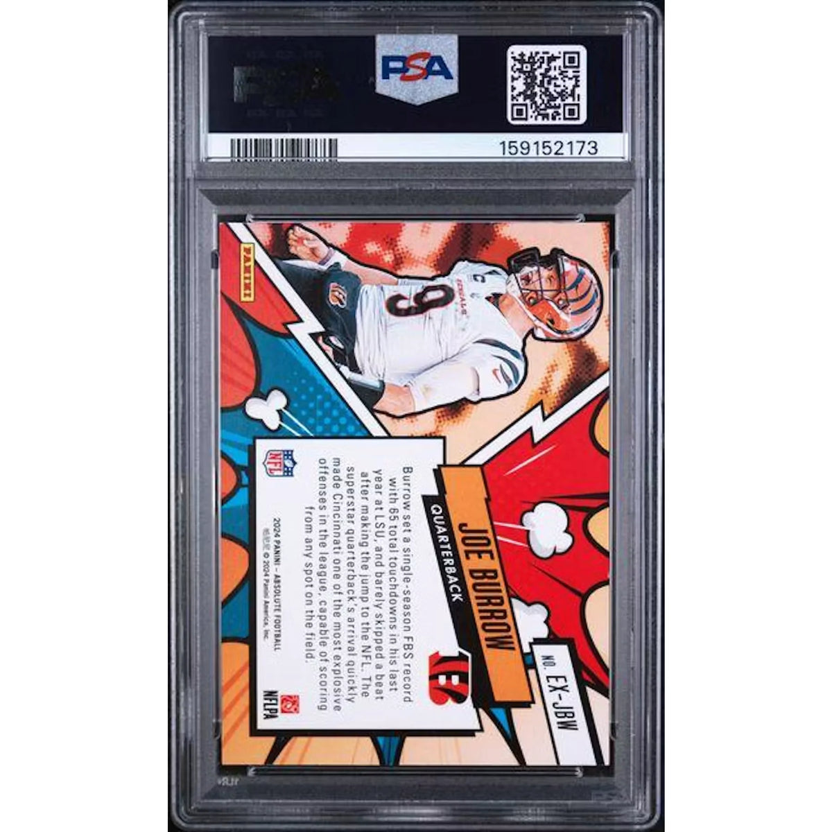 Joe Burrow 2024 Panini Absolute Explosive Card | PSA 9 | P6578314