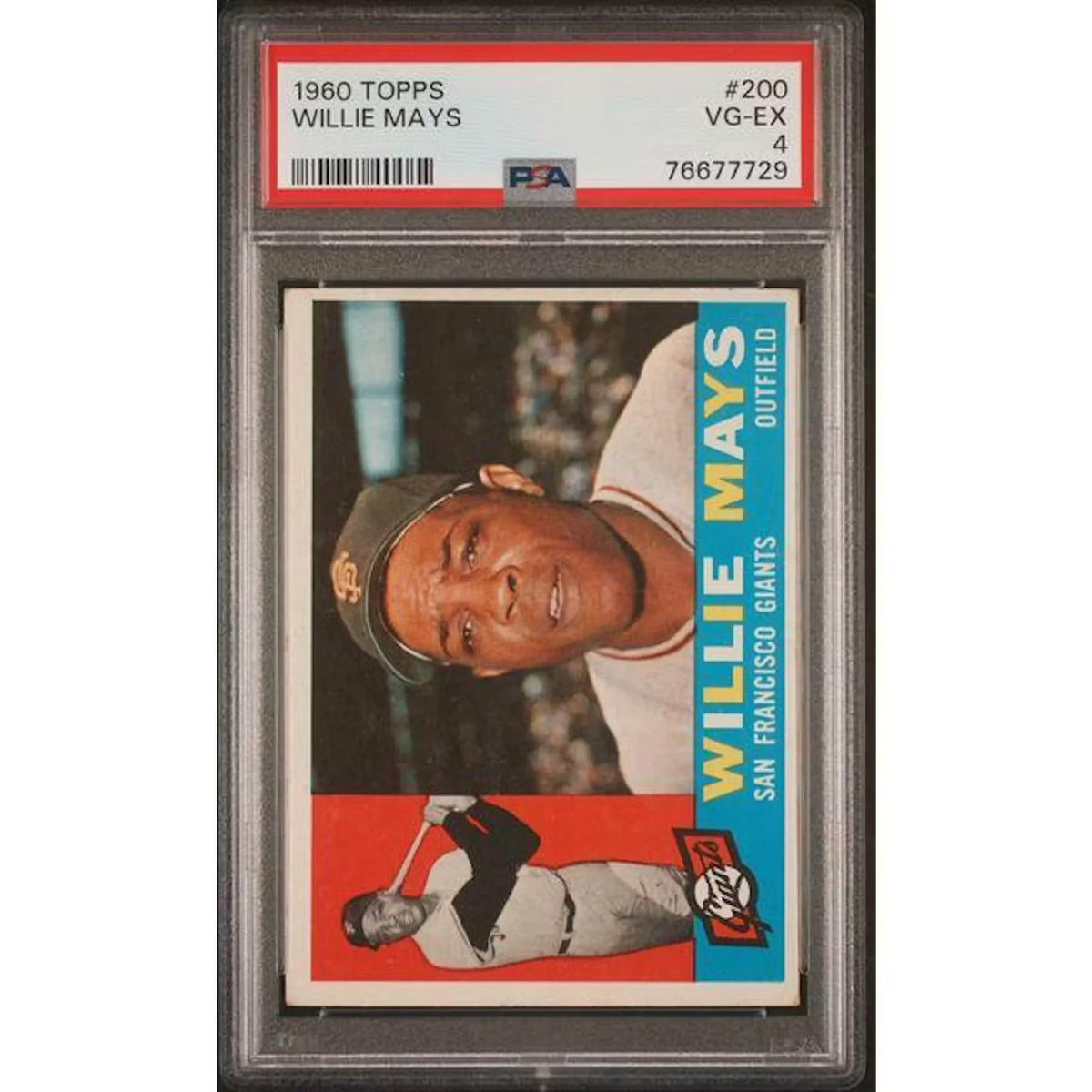 1960 Topps Willie Mays #200 Baseball Card | PSA 4 | P6578317