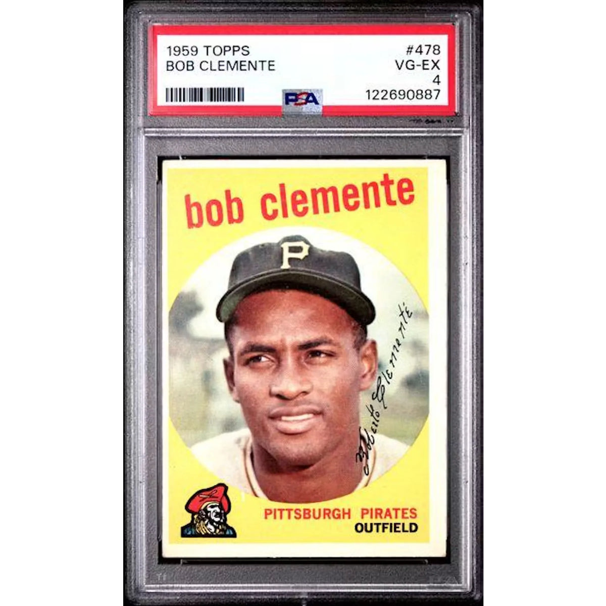 Roberto Clemente 1959 Topps #478 Card | PSA 4 | P6578319