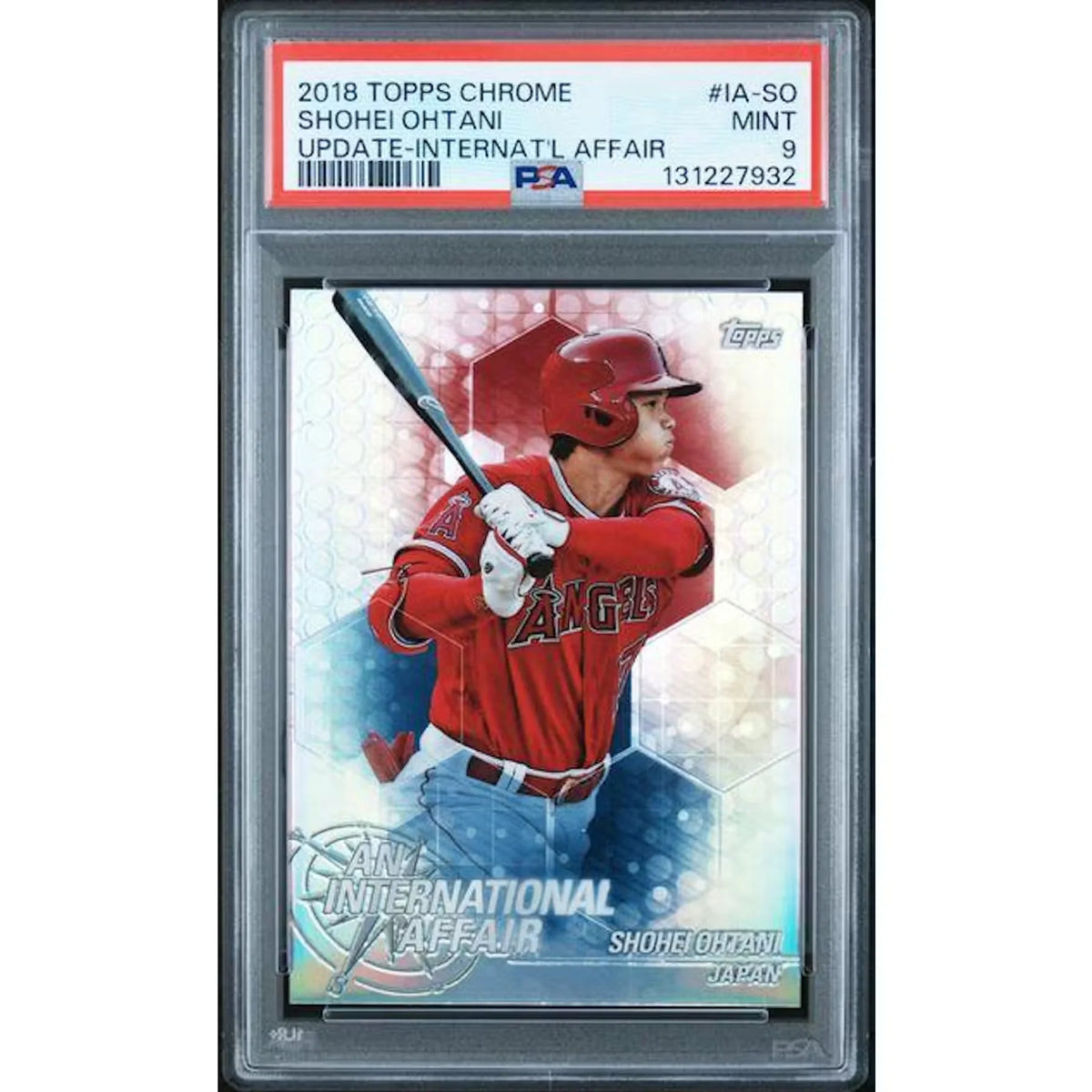 Shohei Ohtani 2018 Topps Chrome Update International Affair Card | PSA 9 | P6578320