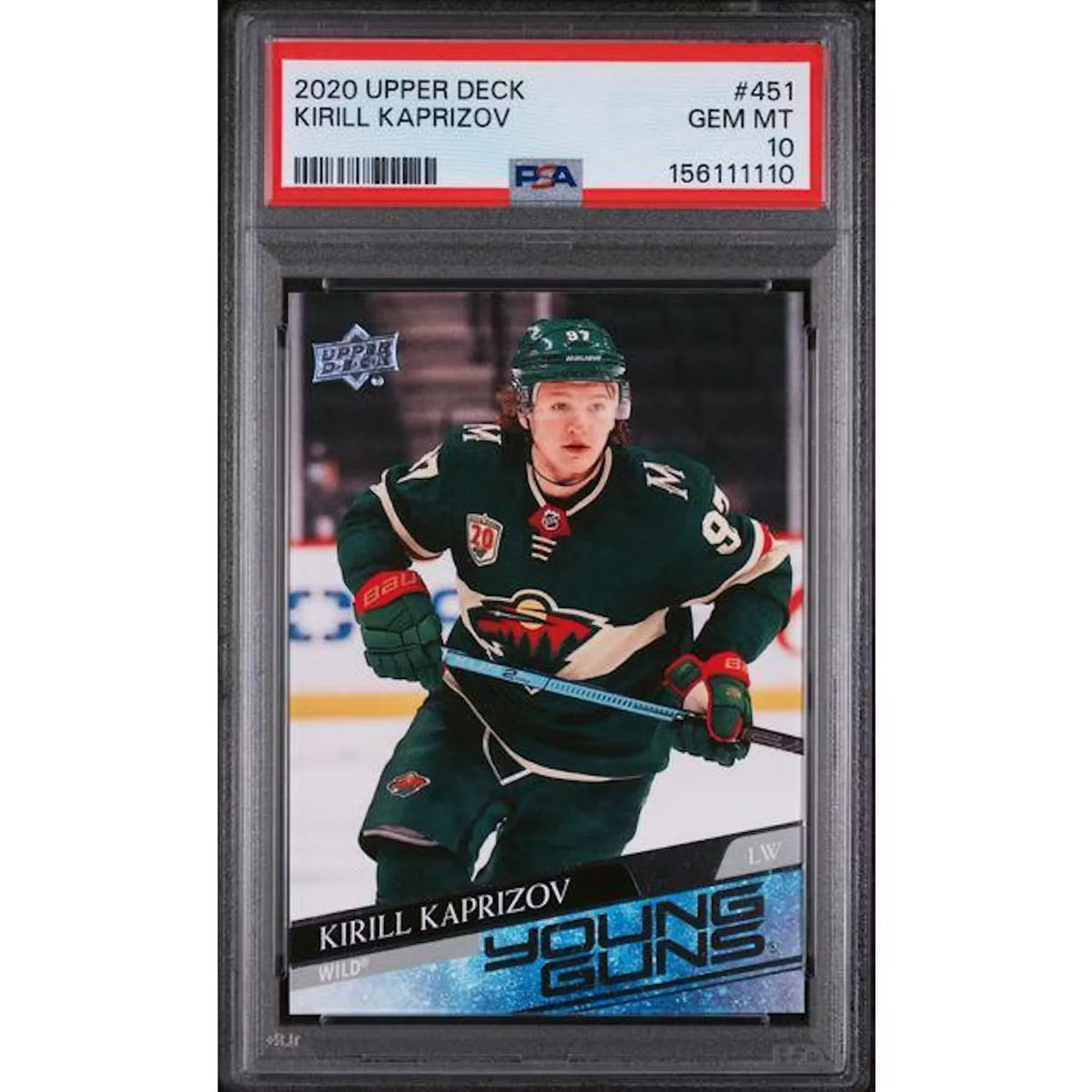 Kirill Kaprizov 2020-21 Upper Deck Young Guns #451 | PSA 10 | P6578348