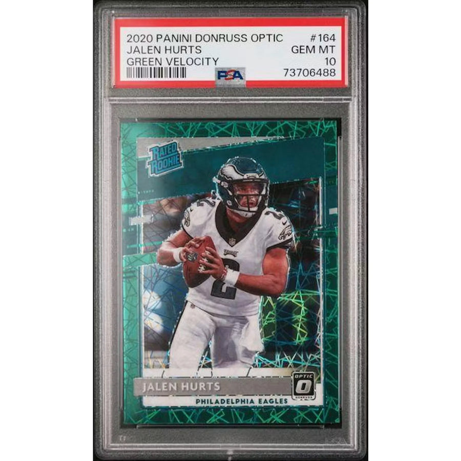 2020 Panini Donruss Optic Jalen Hurts Rated Rookie Green | PSA 10 #164 - D2 | P6578364
