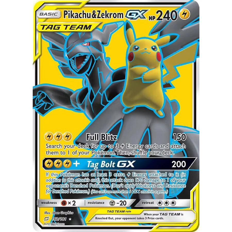 Pokemon SM Team Up Pikachu & Zekrom GX 162/181 | Near Mint | P6578406