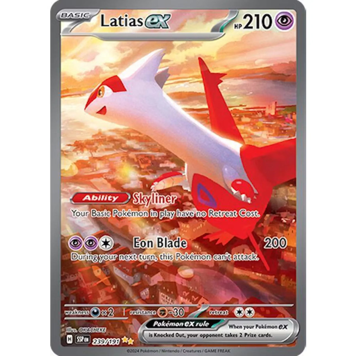 Pokemon SV08 Surging Sparks Latias ex 239/191 | Near Mint Single | P6578407
