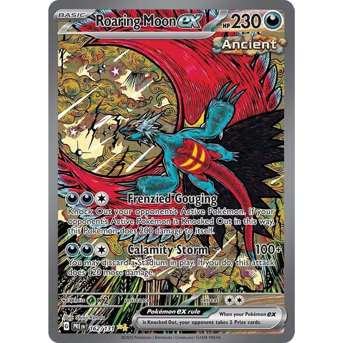 Roaring Moon ex 162/131 Pokemon Card | Prismatic Evolutions | Near Mint | P6578453