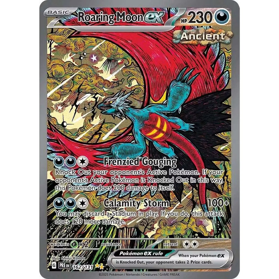 Roaring Moon ex 162/131 Pokemon Card | Prismatic Evolutions | Near Mint | P6578453