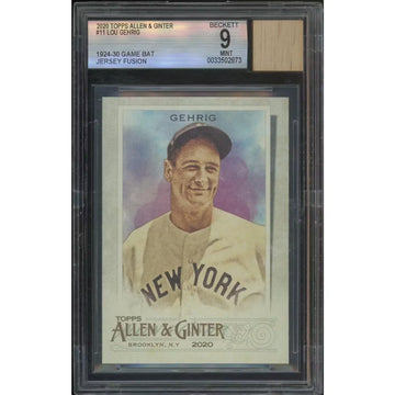 Lou Gehrig 1924-30 Game Bat Card | 2024 Jersey Fusion Allen & Ginter | P6578569