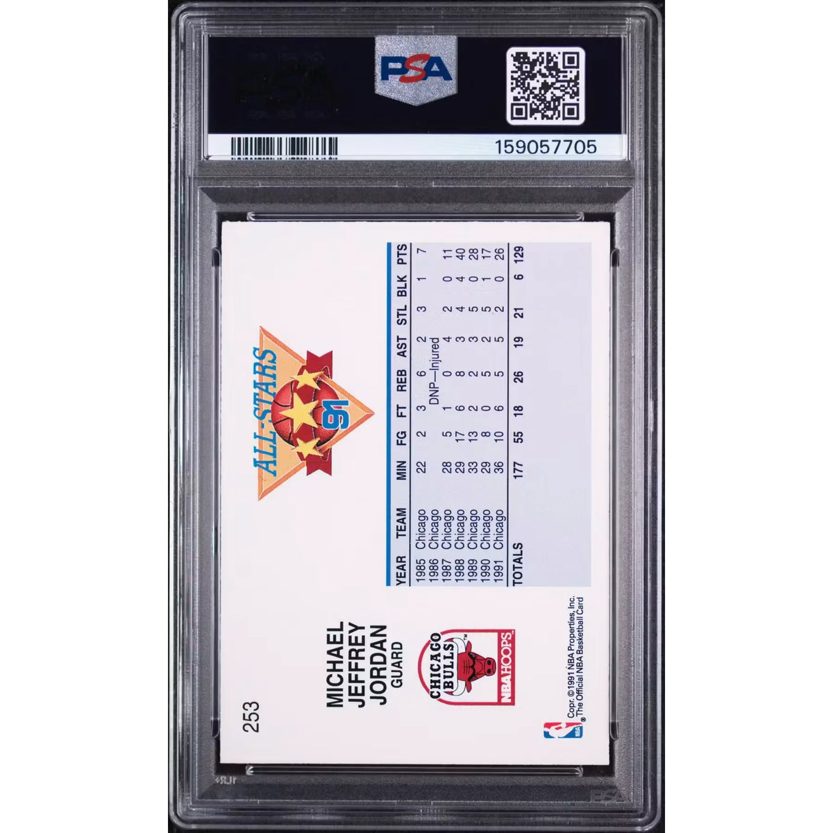 1991 Hoops Michael Jordan All-Star #253 PSA 9 - D2 | P6578633