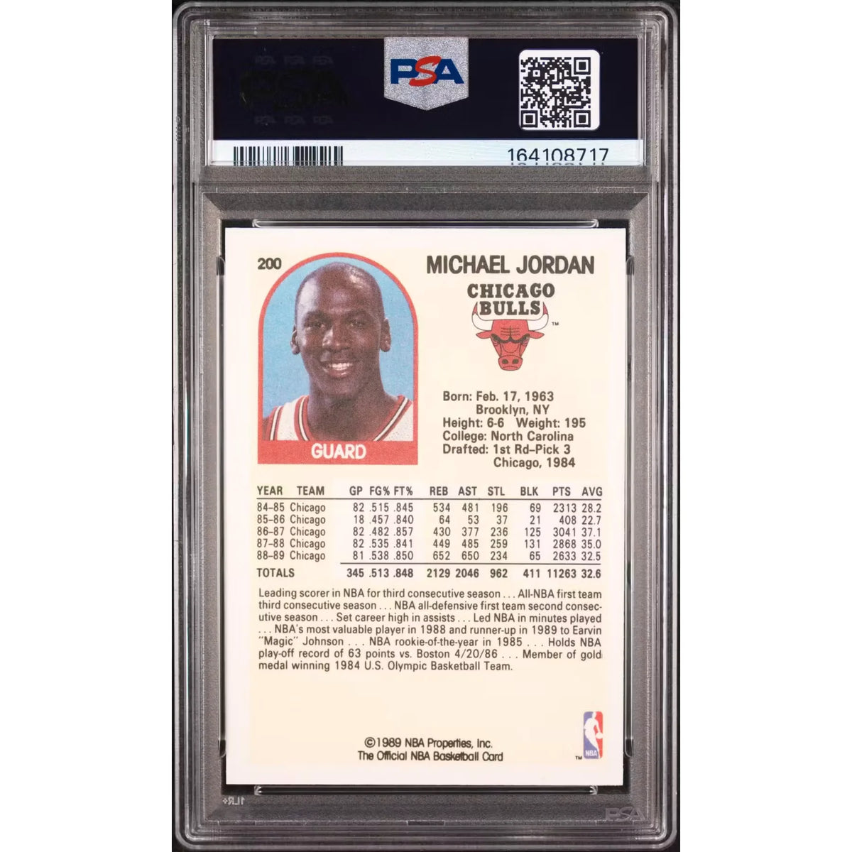 1989 Hoops Michael Jordan #200 PSA 8 - D2 | P6578669