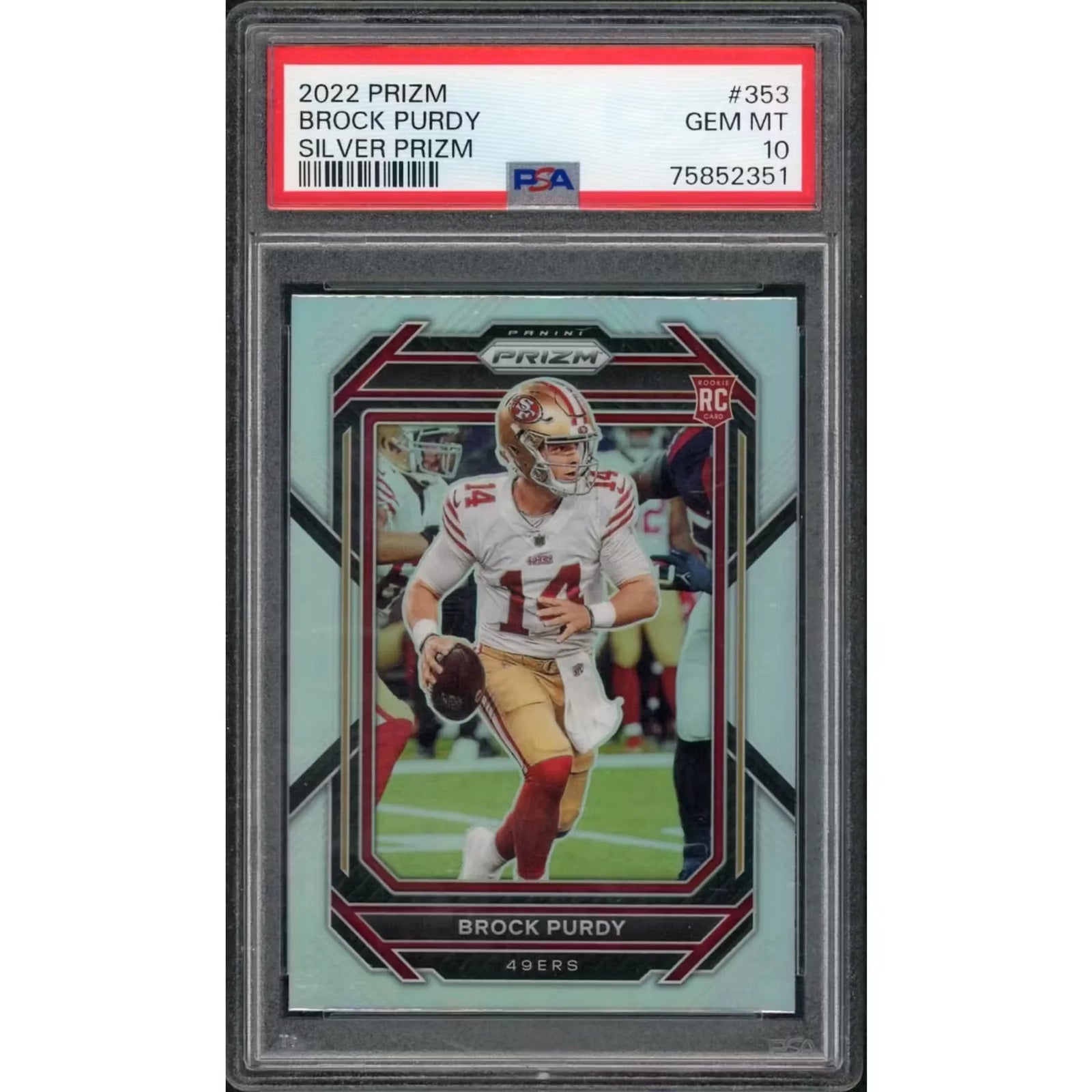 Brock Purdy 2022 Panini Prizm Silver Rookie #353 | PSA 10