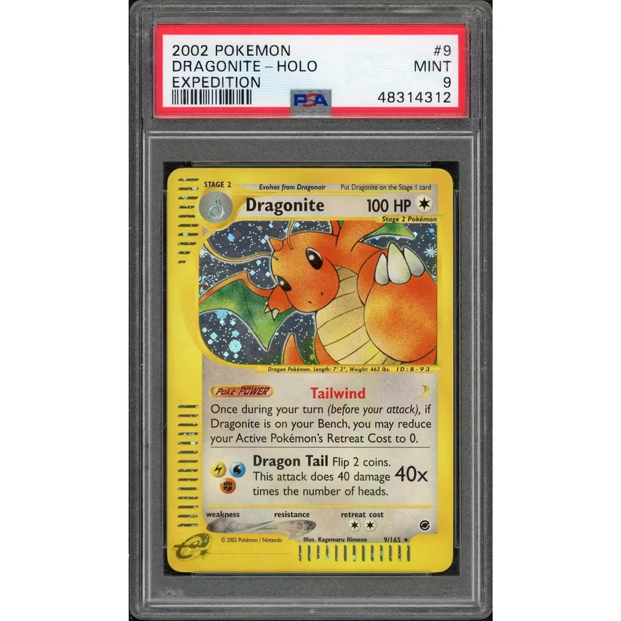 2002 Pokemon Expedition Dragonite Holo #9 | PSA 9