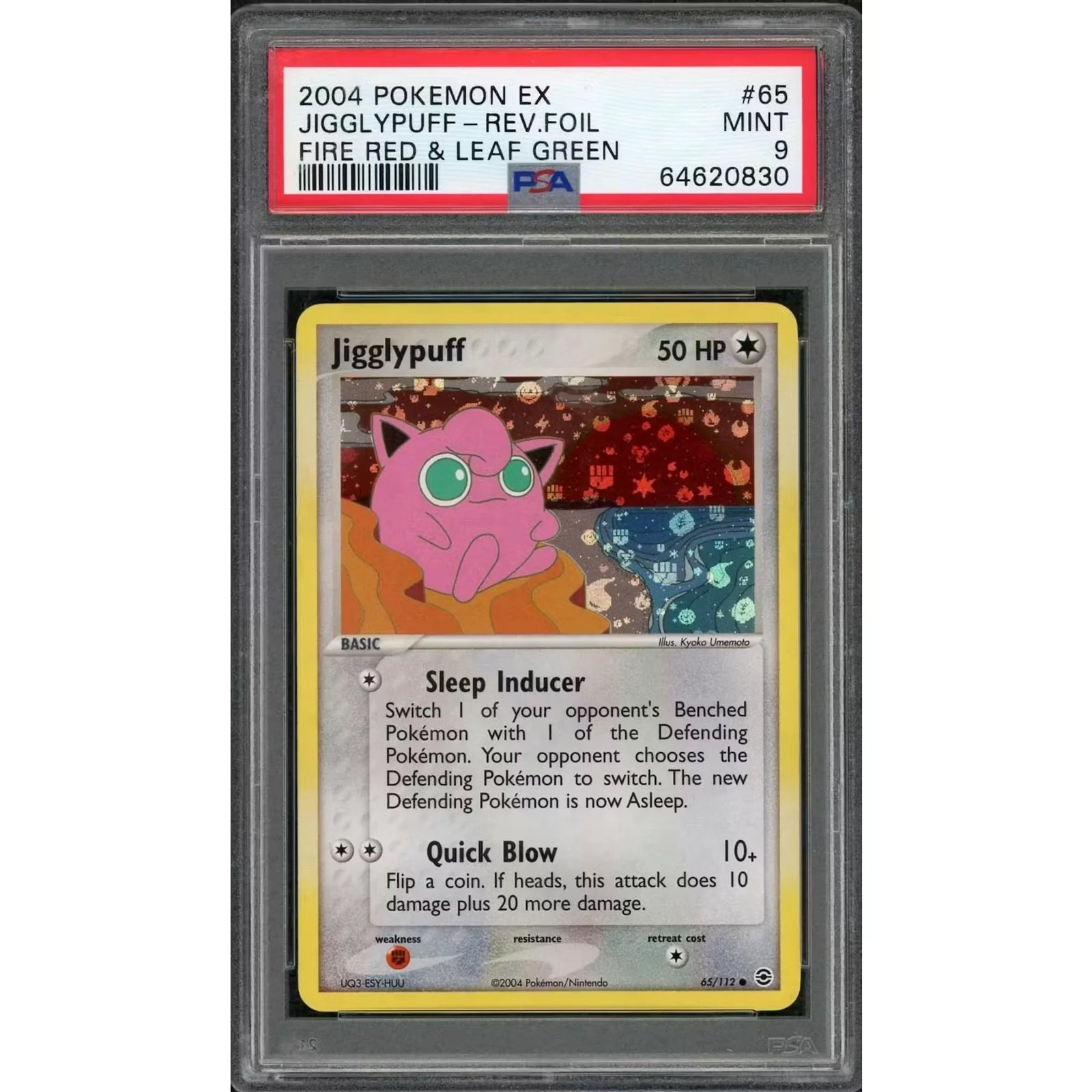2004 Pokemon Fire Red & Leaf Green Jigglypuff Reverse Foil #65 | PSA 9