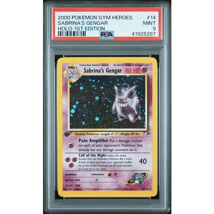 Sabrina's Gengar Holo 1st Edition #14 | 2000 Pokemon Gym Heroes PSA 9
