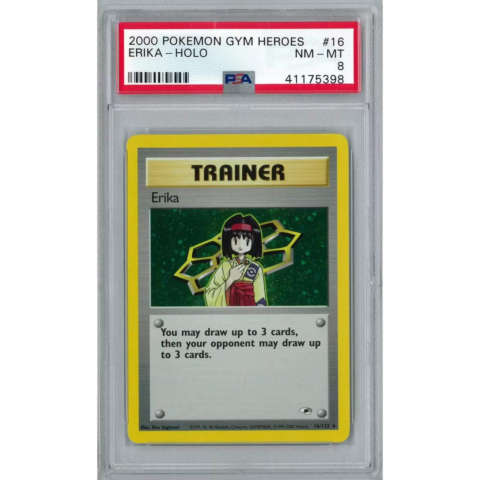 Pokemon Gym Heroes Erika 16/132 | PSA 8