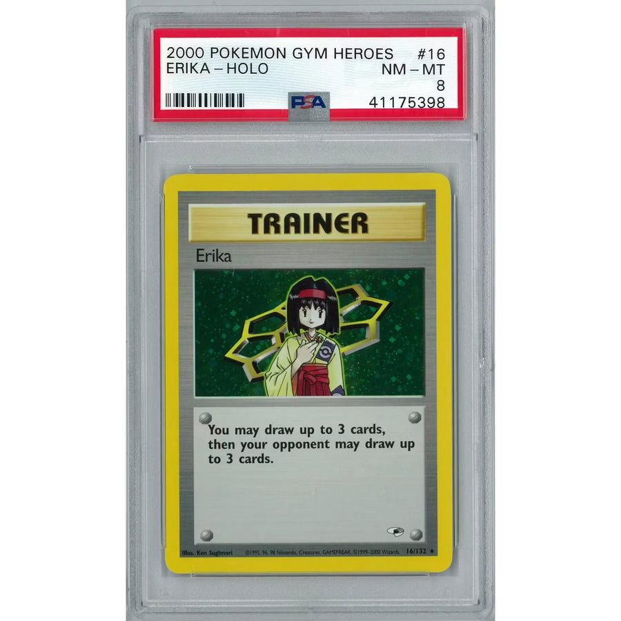 Pokemon Gym Heroes Erika 16/132 | PSA 8