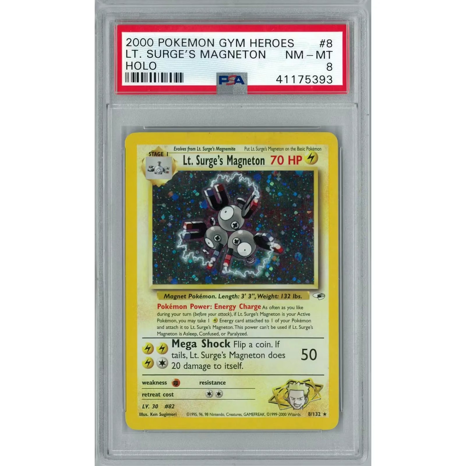Lt. Surge's Magneton Gym Heroes 8/132 | PSA 8