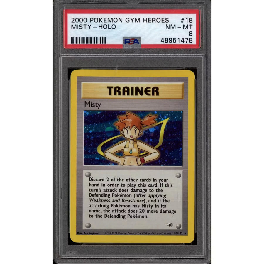 Pokemon Gym Heroes Misty 18/132 | PSA 8