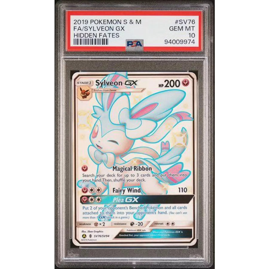 2019 Pokemon Hidden Fates Sylveon GX Full Art #SV76 | PSA 10
