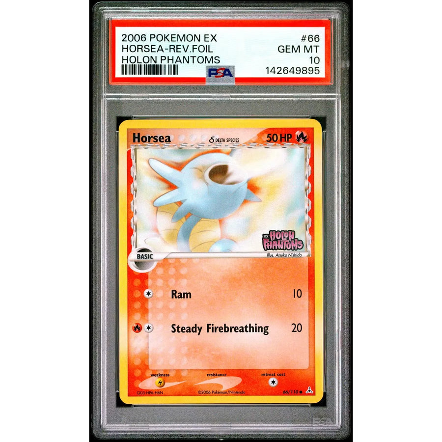 2006 Pokemon Ex Holon Phantoms Horsea Reverse Foil #66 | PSA 10