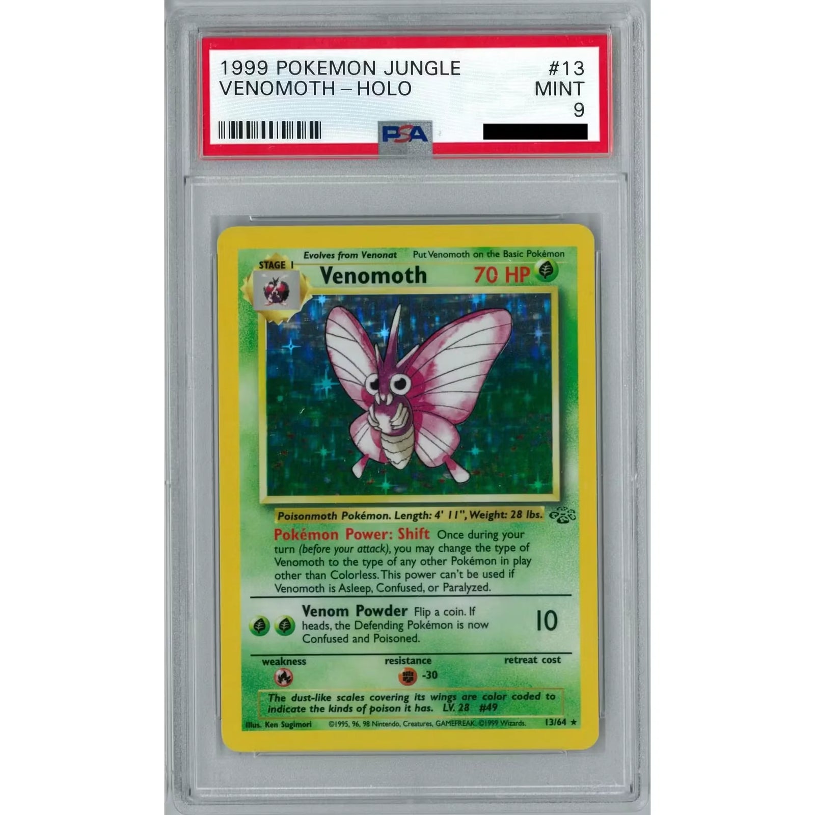 Pokemon Jungle Venomoth 13/64 | PSA 9