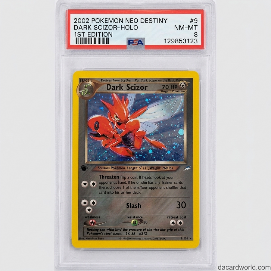 2002 Pokemon Neo Destiny Dark Scizor Holo 1st Edition #9 | PSA 8