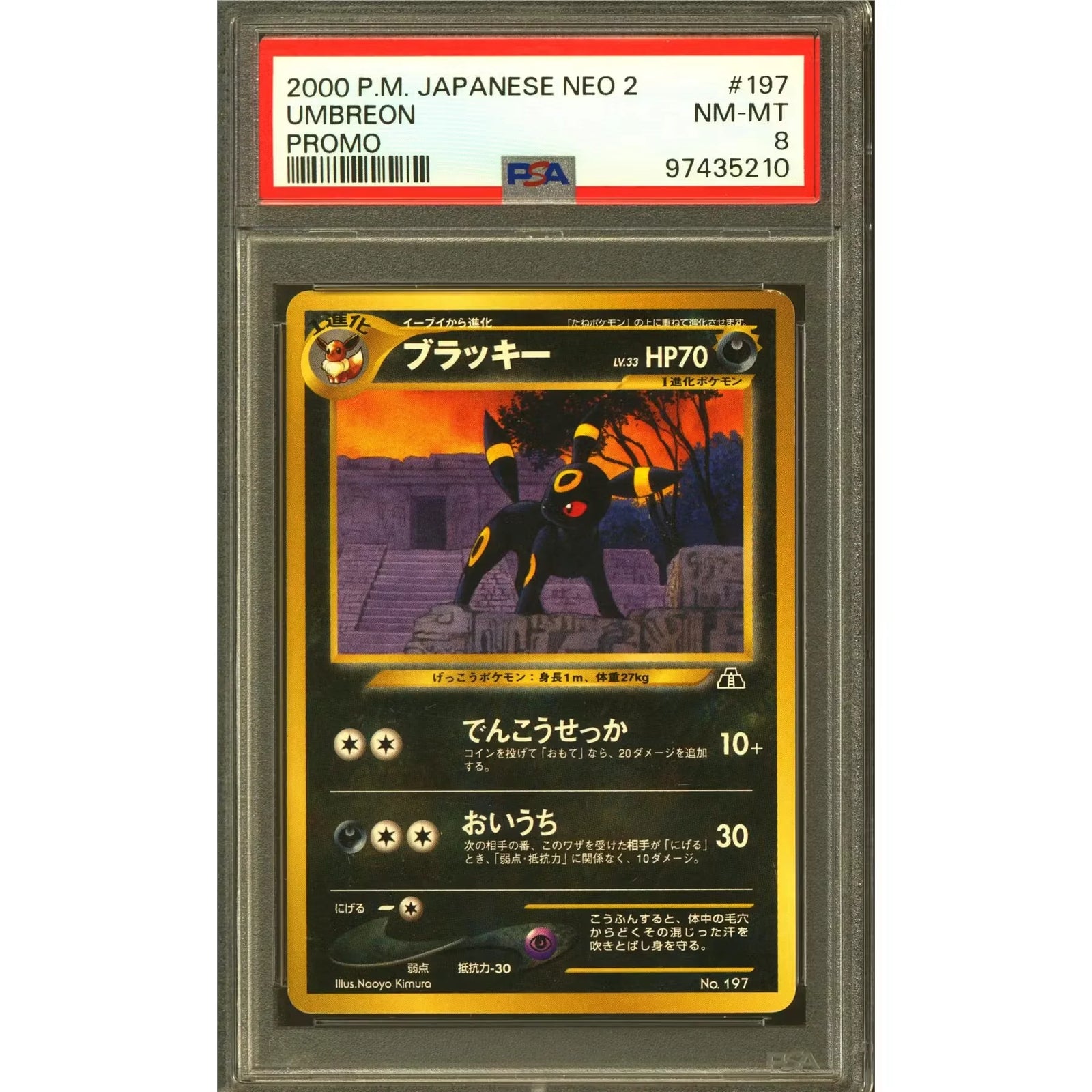 Umbreon 197 Neo Discovery Japanese Promo | PSA 8