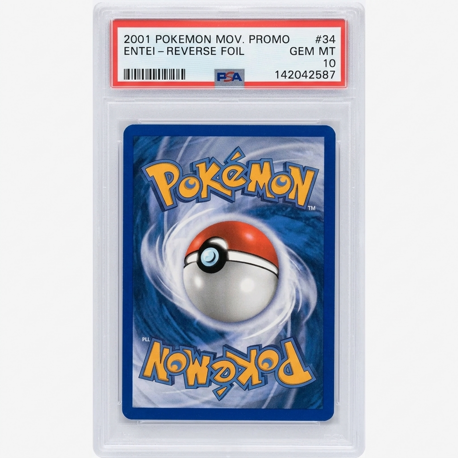 2001 Pokemon Entei Reverse Foil Movie Promo #34 | PSA 10