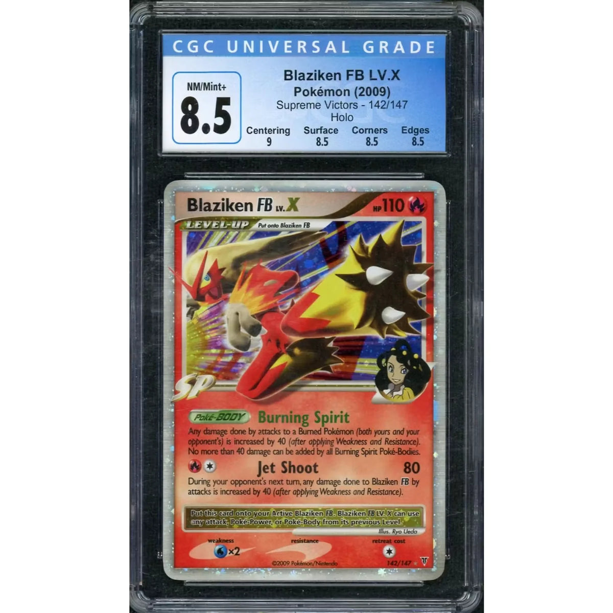 2009 Pokemon Supreme Victors Blaziken FB LV.X #142 | CGC 8.5 | P6698859