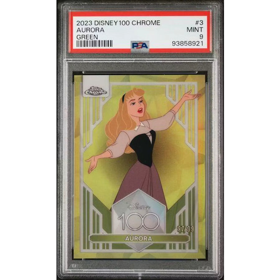 2023 Topps Chrome Disney 100 Aurora Green Refractor #3 | PSA 9 | P6700457