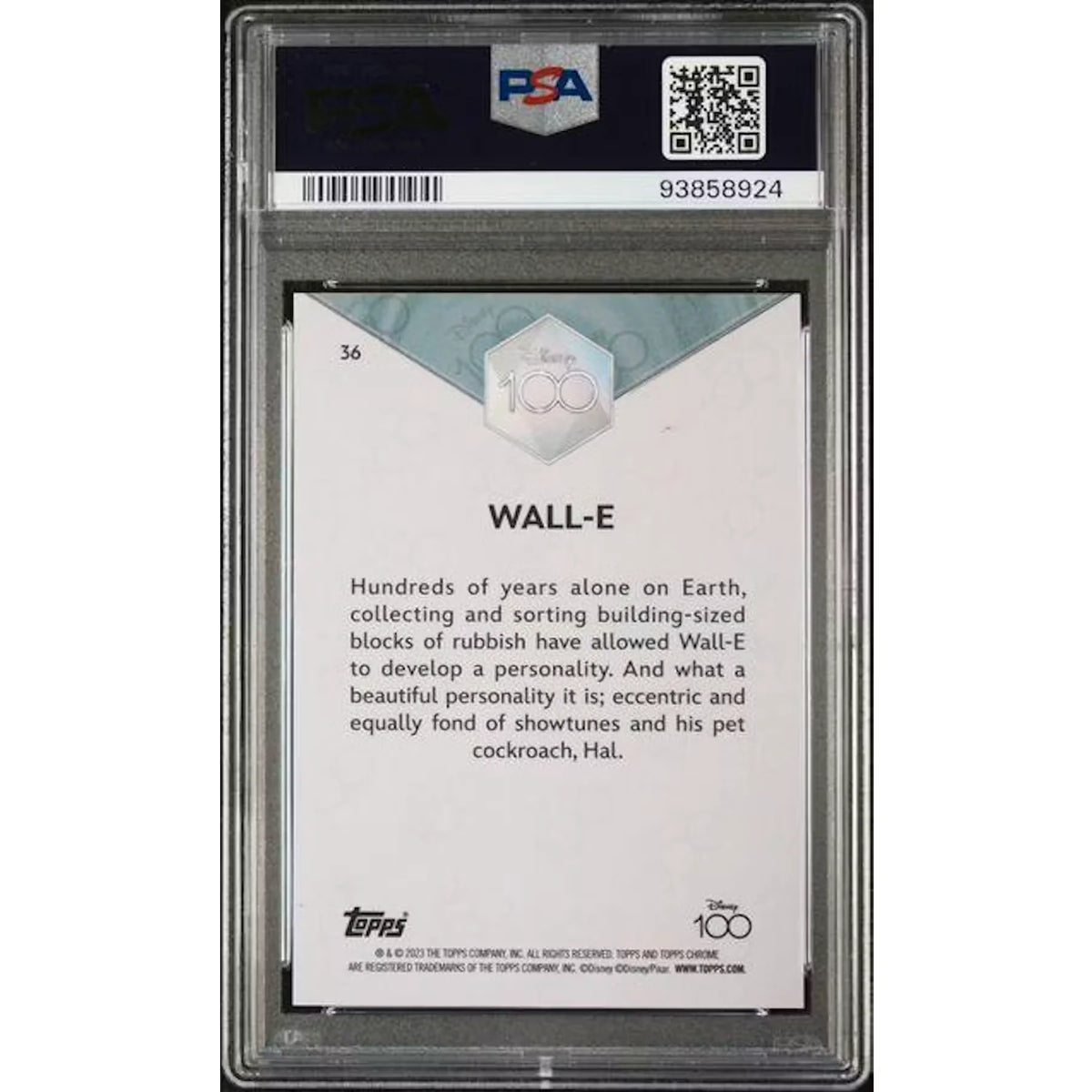 2023 Topps Chrome Disney 100 Wall-E #36 Green Refractor | PSA 9 | P6700460