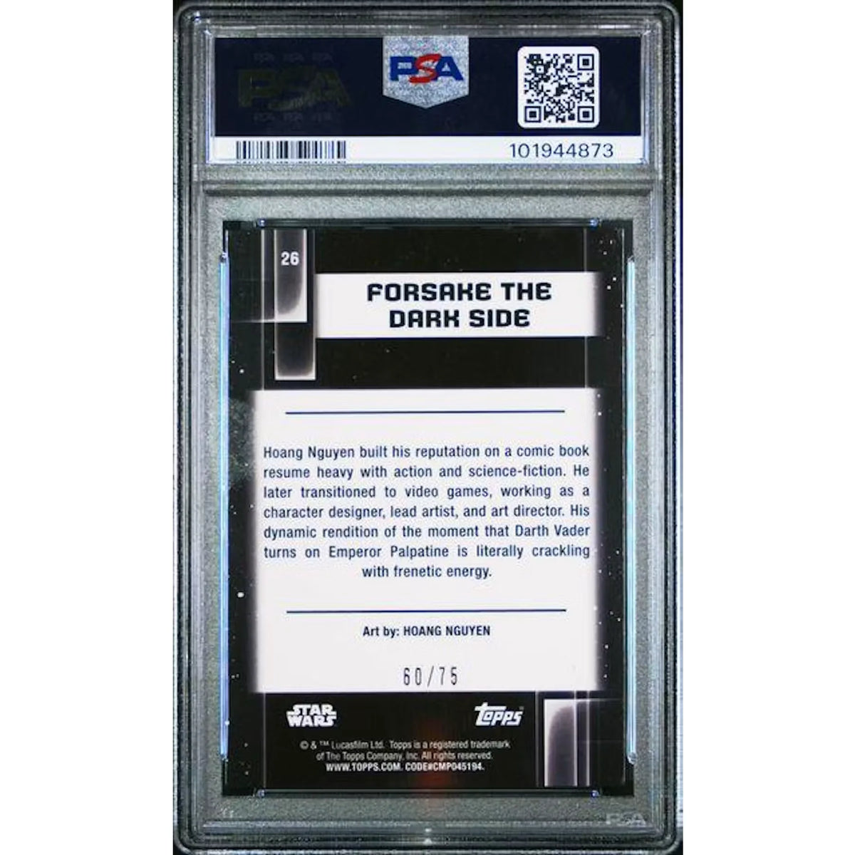 2021 Topps Chrome Galaxy Forsake The Dark Side Prism Refractor #26 | PSA 9 | P6700467