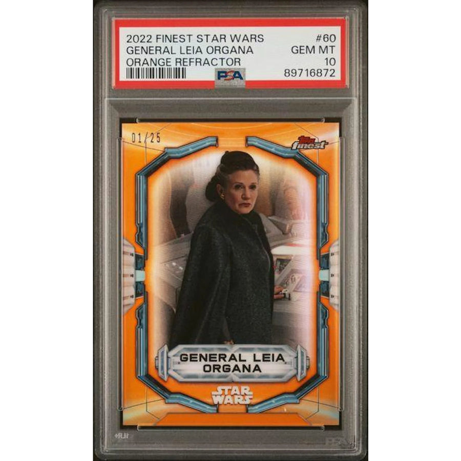 General Leia Organa 2022 Topps Finest Star Wars #60 Card | PSA 10 Orange | P6700472