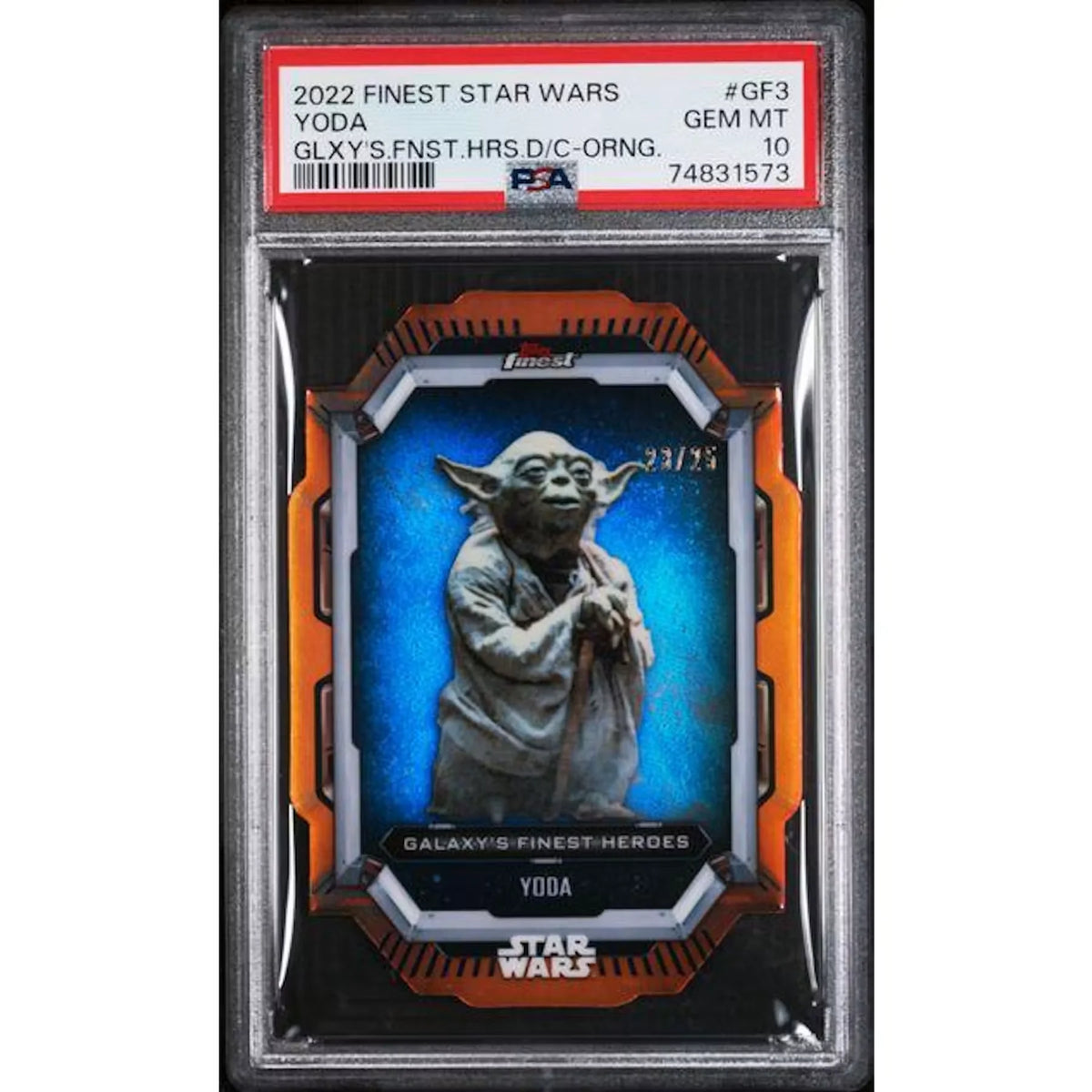 2022 Topps Finest Star Wars Yoda Galaxy's Finest Die-Cut | PSA 10 | P6700473