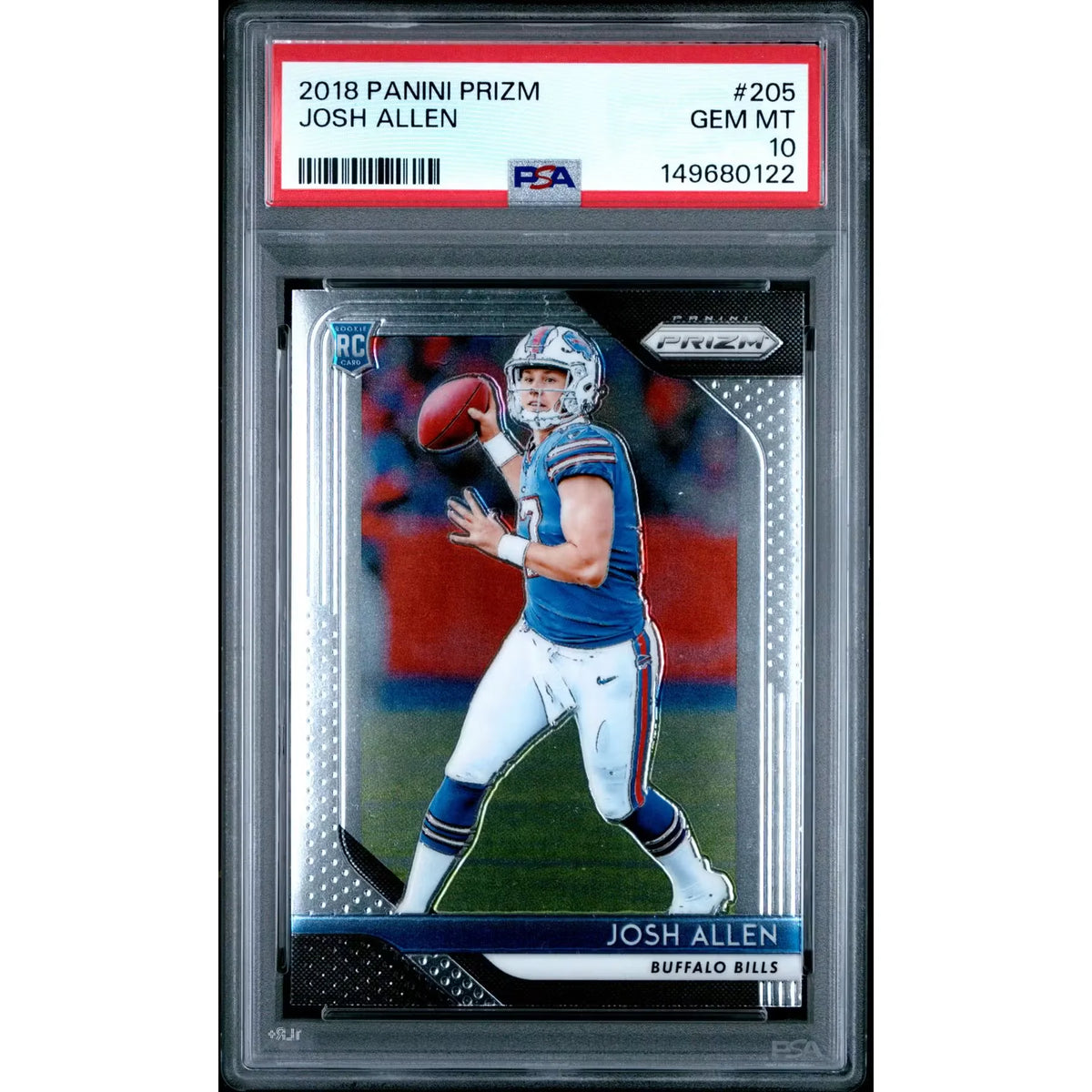 Josh Allen 2018 Panini Prizm Rookie Card #205 | PSA 10 | P6701043