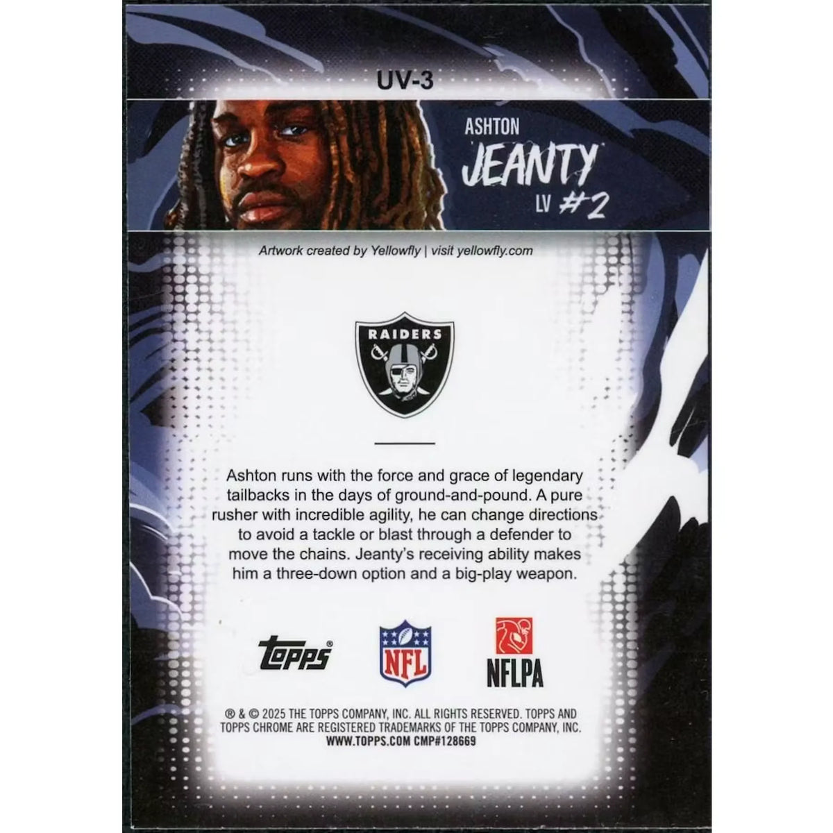Ashton Jeanty 2025 Topps Chrome Rookie Ultra Violet #UV-3 | P6701493