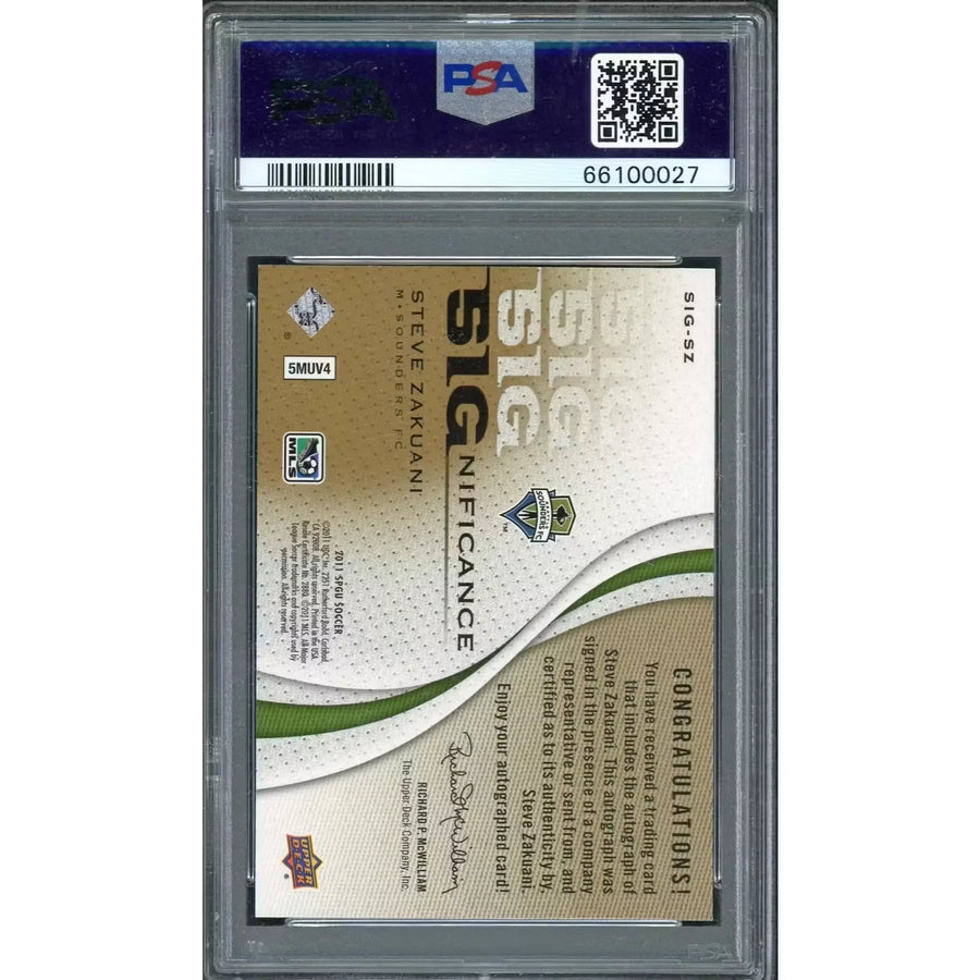 Steve Zakuani Signed 2011 SP Game Used Card | PSA 10 | P6701568